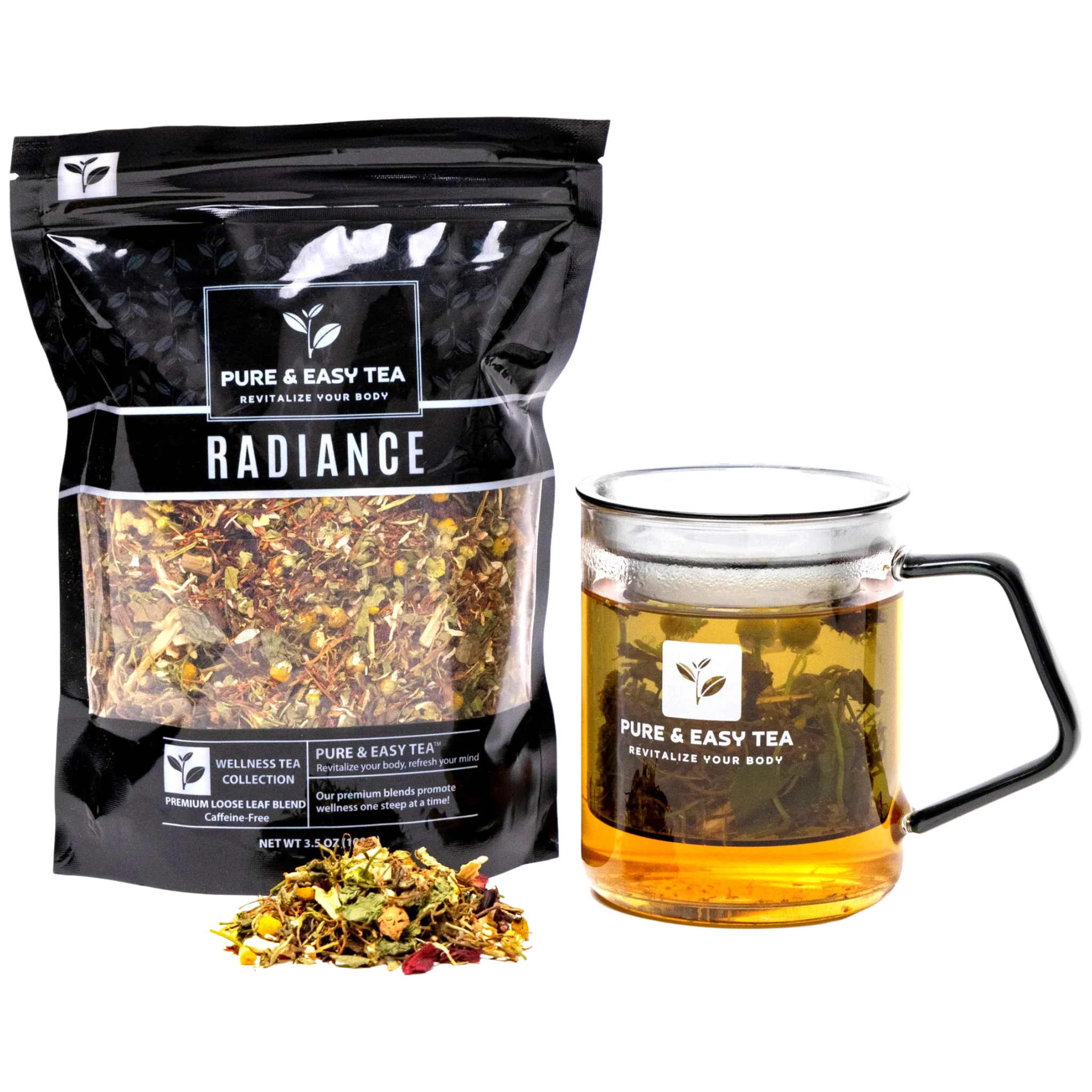 Pure and Easy Tea Radiance blend, the kind of tea a gourmet food store carries