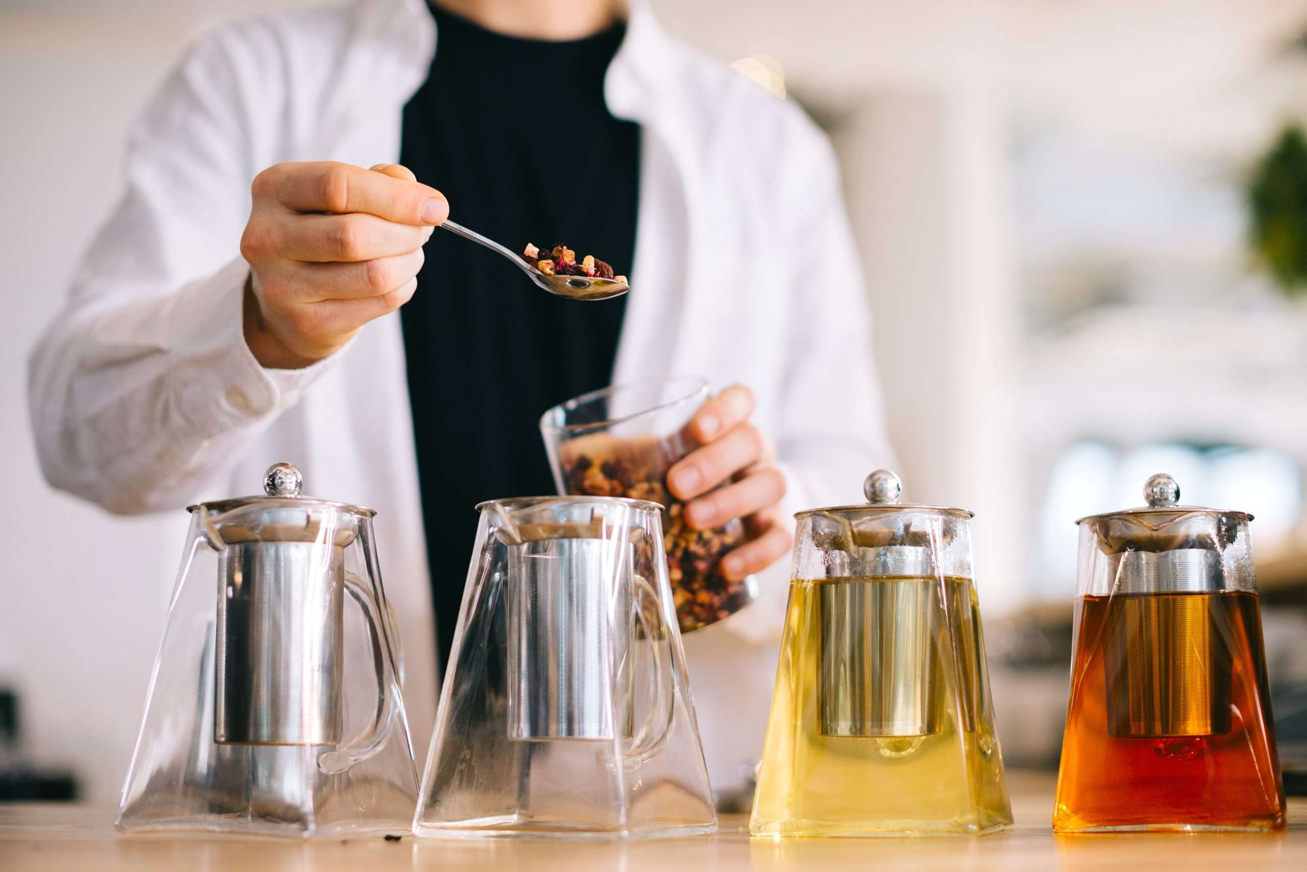 Barista calibrating steep time to taste