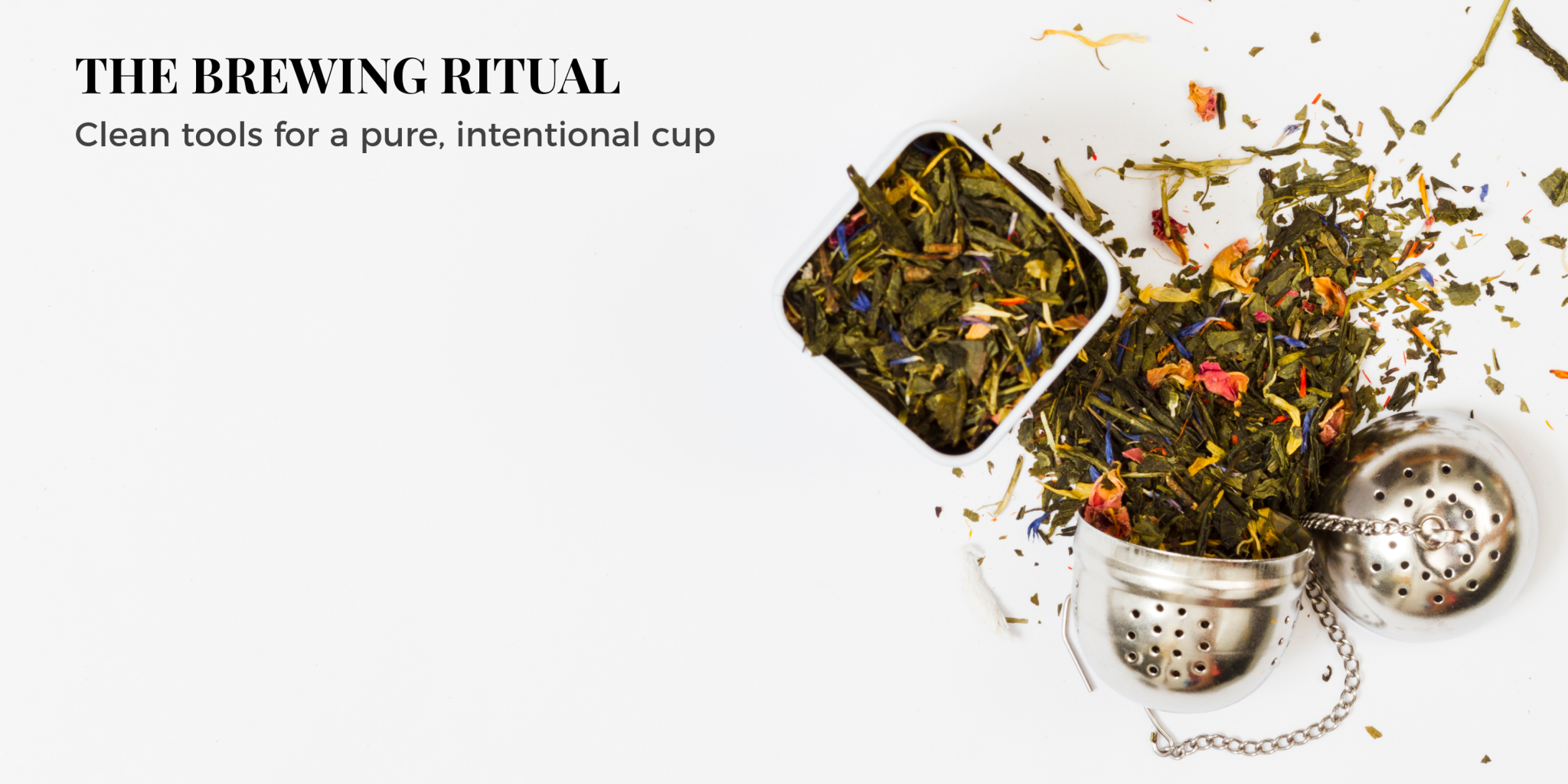 Pure & Easy Tea teaware - brewing mug and tea filters