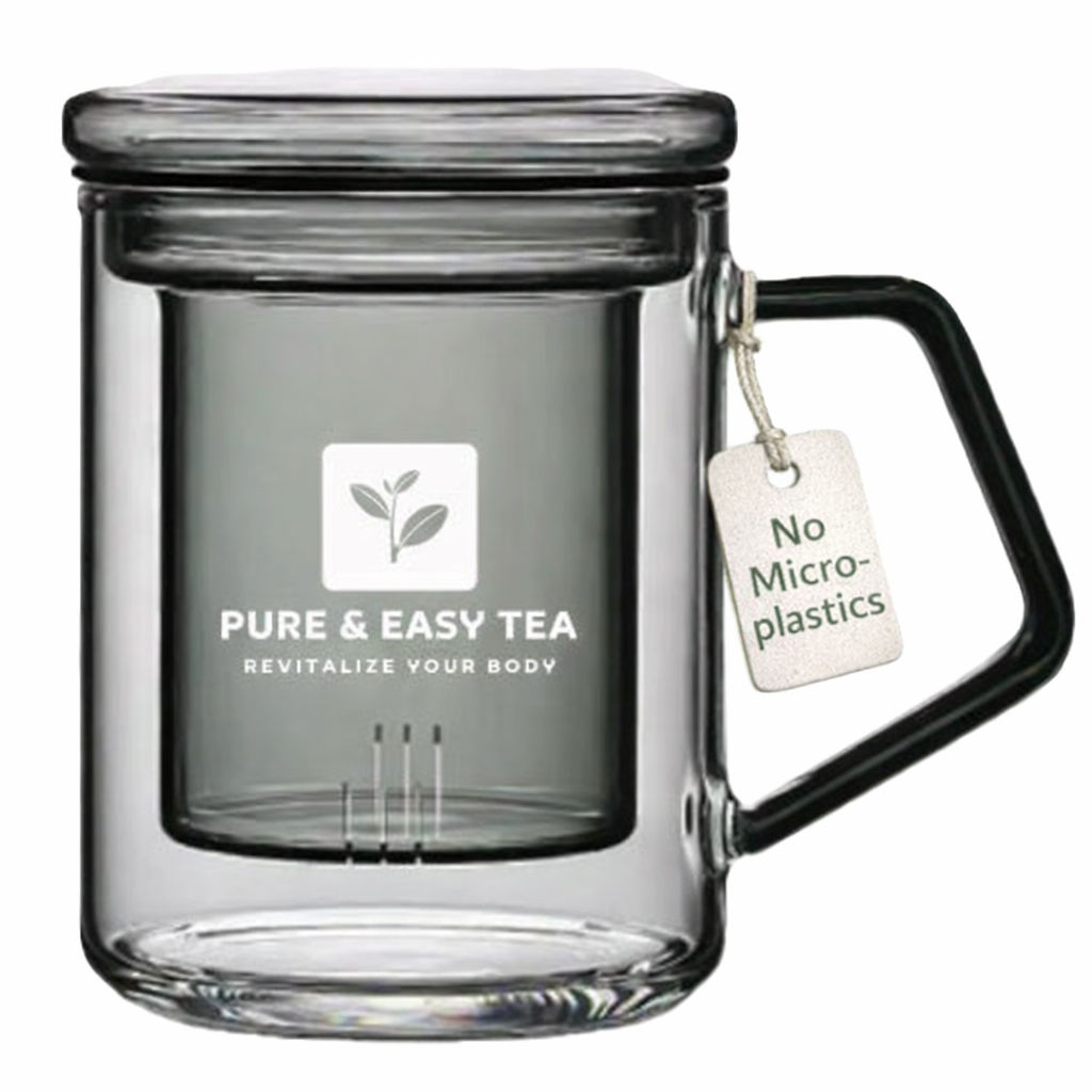 Pure & Easy Tea borosilicate glass brewing mug