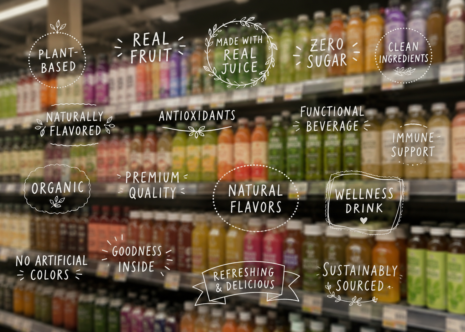 Natural flavors riddle the beverage aisle