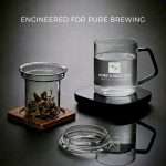Pure & Easy Tea glass infuser mug with its infuser and lid: engineered for pure brewing