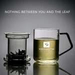 Pure & Easy Tea glass infuser mug and removable glass infuser with loose tea: nothing between you and the leaf