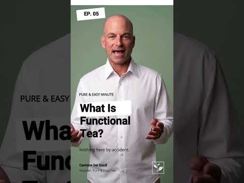 Carmine Del Sordi presenting an episode of The Pure & Easy Minute tea education video series
